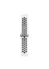 Watch 22mm Spor Delikli Kordon - Beyaz-Siyah