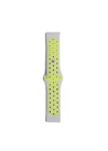 Watch 22mm Spor Delikli Kordon - Gri-Yeşil