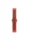 Watch 22mm Spor Delikli Kordon - Kırmızı-Siyah