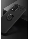 Xiaomi Mi 10 Lite Kılıf Range Yüzüklü Silikon - Siyah