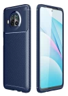 Xiaomi Mi 10T Lite Kılıf Auto Focus Karbon Kapak - Lacivert