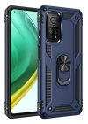 Xiaomi Mi 10T Pro Kılıf Sofya Yüzüklü Silikon Kapak - Lacivert