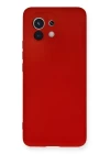 Xiaomi Mi 11 Kılıf Nano içi Kadife Silikon - Kırmızı