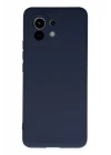 Xiaomi Mi 11 Kılıf Nano içi Kadife Silikon - Lacivert