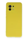 Xiaomi Mi 11 Kılıf Nano içi Kadife Silikon - Sarı