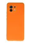 Xiaomi Mi 11 Kılıf Nano içi Kadife Silikon - Turuncu