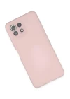 Xiaomi Mİ 11 Lite Kılıf Nano içi Kadife Silikon - Pudra