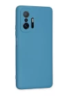 Xiaomi Mi 11T Pro Kılıf Nano içi Kadife Silikon - Mavi