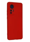 Xiaomi Mi 12 Kılıf Nano içi Kadife Silikon - Kırmızı