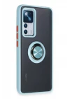 Xiaomi Mi 12T Pro Kılıf Montreal Yüzüklü Silikon Kapak - Buz Mavi