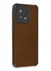 Xiaomi Mi 13 Kılıf Loop Deri Silikon - Kahverengi
