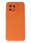 Xiaomi Mi 13 Kılıf Nano içi Kadife Silikon - Turuncu