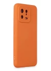 Xiaomi Mi 13 Kılıf Nano içi Kadife Silikon - Turuncu