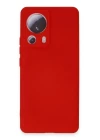 Xiaomi Mi 13 Lite Kılıf Nano içi Kadife Silikon - Kırmızı