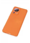 Xiaomi Mi 13 Lite Kılıf Nano içi Kadife Silikon - Turuncu