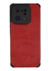 Xiaomi Mi 13 Pro Kılıf Loop Deri Silikon - Kırmızı