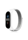 Xiaomi Mi Band 4 Hasırlı Cırtcırtlı Kordon - Beyaz
