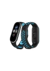 Xiaomi Mi Band 4 Spor Delikli Kordon - Siyah-Turkuaz