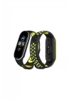 Xiaomi Mi Band 4 Spor Delikli Kordon - Siyah-Yeşil-Beyaz