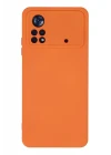 Xiaomi Poco X4 Pro 5G Kılıf Nano içi Kadife Silikon - Turuncu