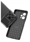 Xiaomi Poco X5 5G Kılıf Auto Focus Karbon Kapak - Siyah