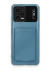 Xiaomi Poco X5 5G Kılıf Kart Şeffaf Silikon - Şeffaf