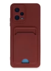Xiaomi Poco X5 5G Kılıf Kelvin Kartvizitli Silikon - Bordo
