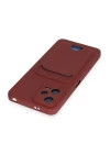 Xiaomi Poco X5 5G Kılıf Kelvin Kartvizitli Silikon - Bordo