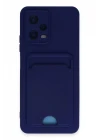Xiaomi Poco X5 5G Kılıf Kelvin Kartvizitli Silikon - Lacivert