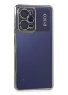 Xiaomi Poco X5 Pro 5G Kılıf Lensli Silikon - Gümüş