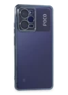 Xiaomi Poco X5 Pro 5G Kılıf Razer Lensli Silikon - Açık Mavi