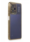 Xiaomi Poco X5 Pro 5G Kılıf Razer Lensli Silikon - Gold