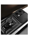 Xiaomi Poco X6 Kılıf Pars Lens Yüzüklü Silikon - Siyah