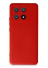 Xiaomi Poco X6 Pro Kılıf Nano içi Kadife Silikon - Kırmızı