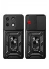 Xiaomi Poco X6 Pro Kılıf Pars Lens Yüzüklü Silikon - Kırmızı