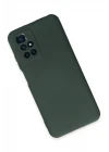 Xiaomi Redmi 10 2022 Kılıf Nano içi Kadife Silikon - Koyu Yeşil