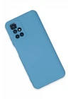 Xiaomi Redmi 10 2022 Kılıf Nano içi Kadife Silikon - Mavi