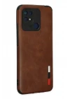 Xiaomi Redmi 10C Kılıf Loop Deri Silikon - Kahverengi
