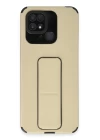 Xiaomi Redmi 10C Kılıf Mega Standlı Silikon - Gold