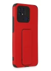 Xiaomi Redmi 10C Kılıf Mega Standlı Silikon - Kırmızı