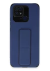 Xiaomi Redmi 10C Kılıf Mega Standlı Silikon - Mavi