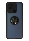 Xiaomi Redmi 10C Kılıf Montreal Yüzüklü Silikon Kapak - Siyah