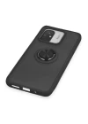 Xiaomi Redmi 12C Kılıf Montreal Yüzüklü Silikon Kapak - Siyah