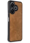 Xiaomi Redmi 13 4G Kılıf Aras Deri Kapak - Taba