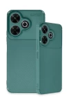 Xiaomi Redmi 13 4G Kılıf Auto Focus Karbon Kapak - Koyu Yeşil