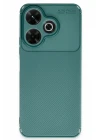 Xiaomi Redmi 13 4G Kılıf Auto Focus Karbon Kapak - Koyu Yeşil