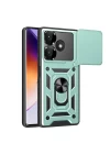 Xiaomi Redmi 13 4G Kılıf Pars Lens Yüzüklü Silikon - Yeşil