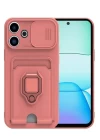 Xiaomi Redmi 13 4G Kılıf Zuma Kartvizitli Yüzüklü Silikon - Pembe