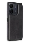 Xiaomi Redmi 13C Kılıf Flip Cover - Siyah
