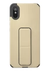 Xiaomi Redmi 9A Kılıf Mega Standlı Silikon - Gold
